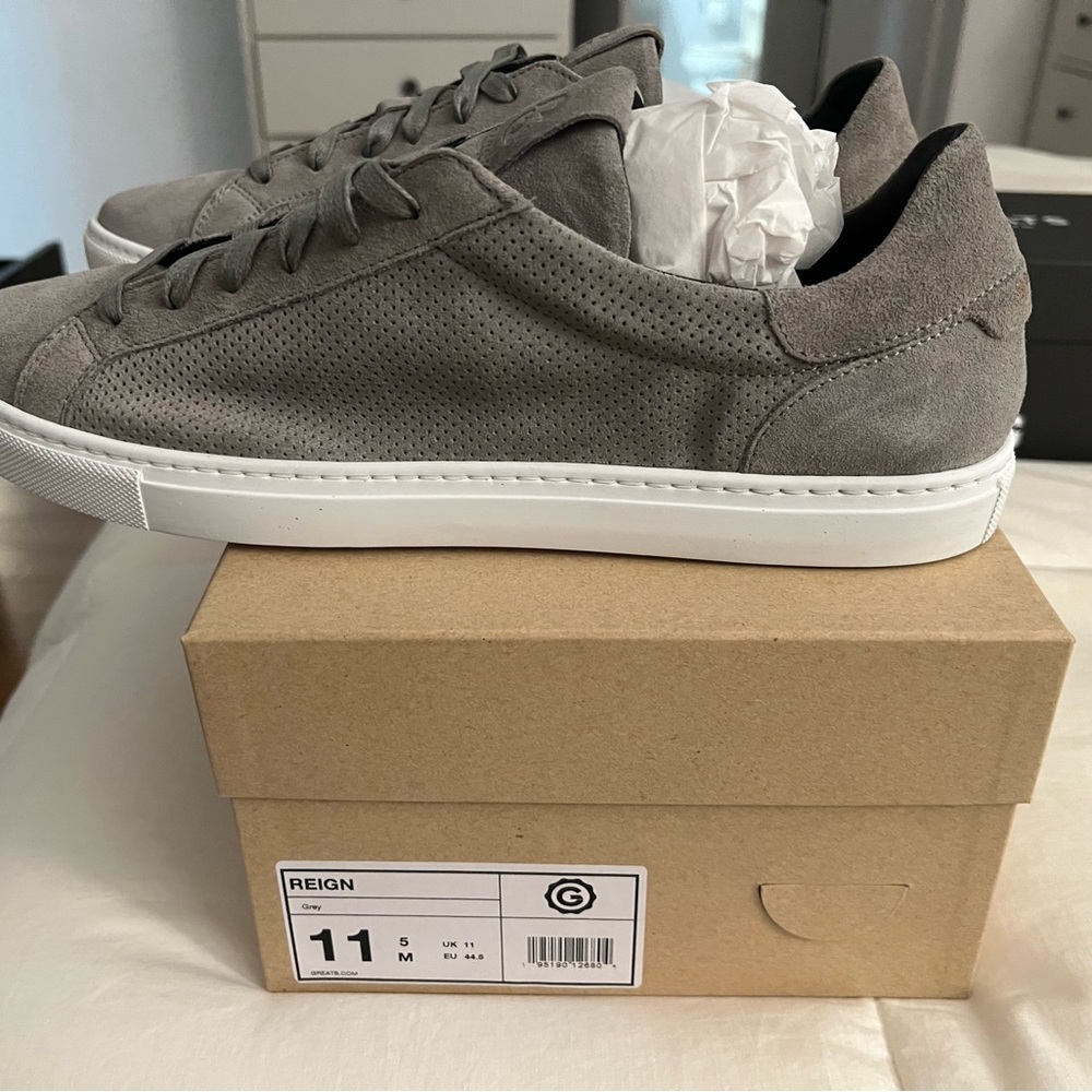 Greats Reign Men's Gray Suede Sneakers